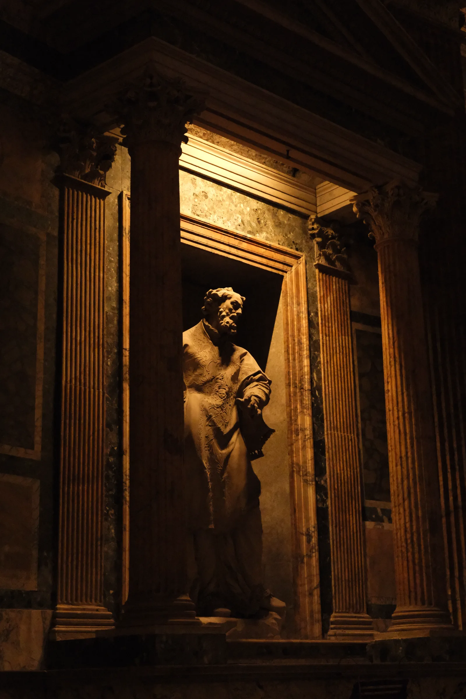 Statue in doorway