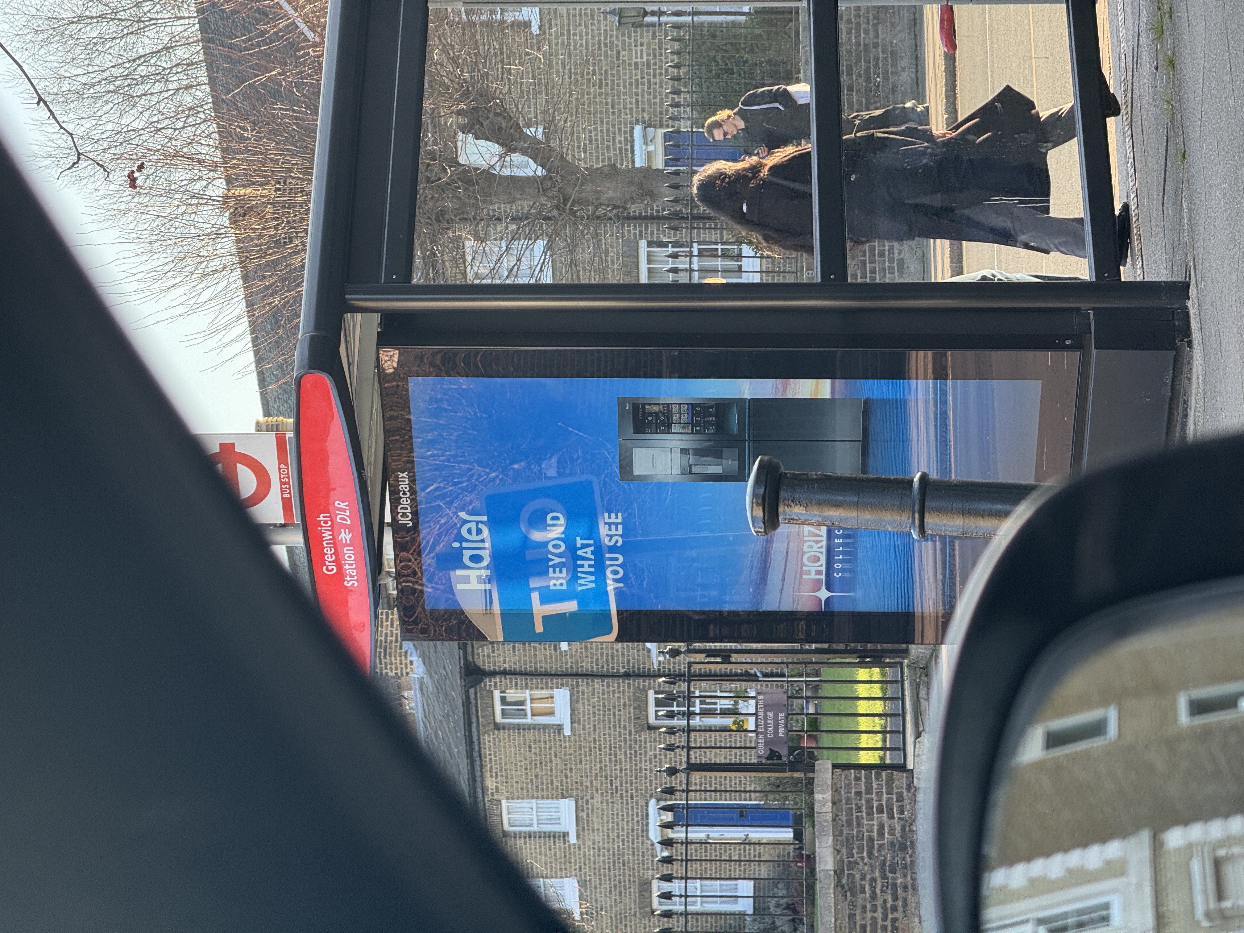 Checking the Horizon outdoor campaign after it went live near Greenwich